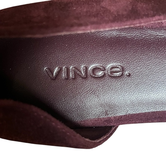 Vince Cyder Suede d'Orsay Flats Plum Ballet Flats — Size 6.5 - Picture 12 of 14